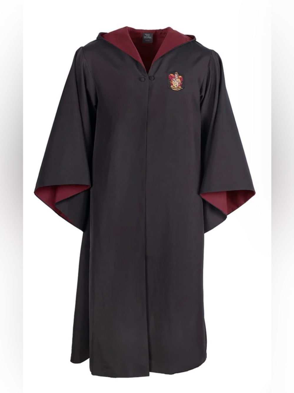 Gryffindor-Inspired Kids Hooded Robe Jacket in Black and Maroon